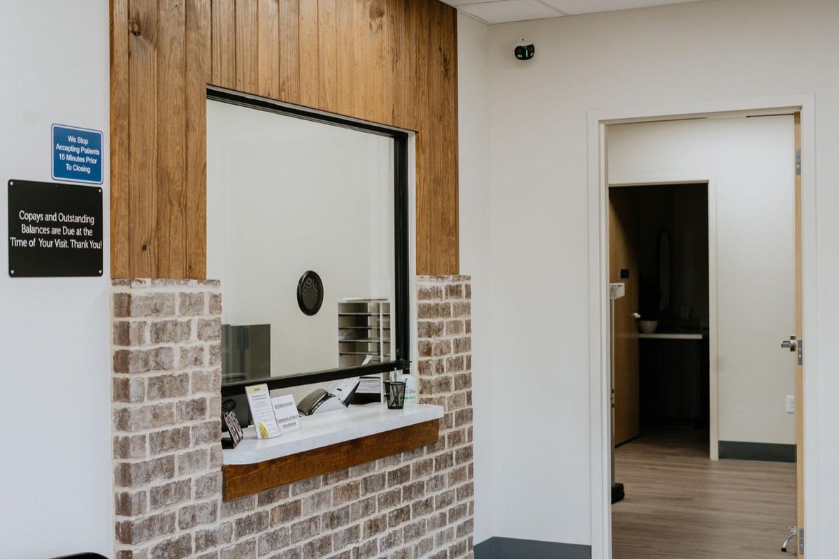The front desk at the Florence clinic